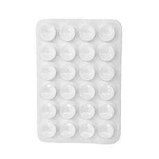 Adesivi posteriori per cellulare in silicone con ventosa a forma quadrata da 24 pollici per cellulare (bianco)