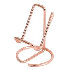 Porta biglietti da visita da ufficio stabile in ferro battuto da tavolo, tablet, telefono, supporto pigro (oro rosa)