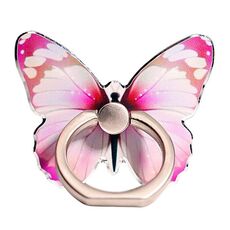 Supporto per telefono cellulare con anello multifunzionale a forma di farfalla simpatico cartone animato Supporto universale per anello per telefono girevole a 360 gradi, Stile: No. 03