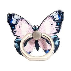Supporto per telefono cellulare con anello multifunzionale a forma di farfalla simpatico cartone animato Supporto per anello universale girevole a 360 gradi, Stile: No. 04