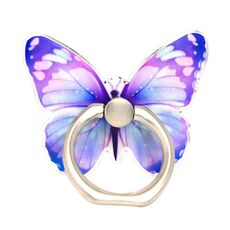 Supporto per telefono cellulare con anello multifunzionale a forma di farfalla simpatico cartone animato Supporto per anello universale girevole a 360 gradi, Stile: No. 05