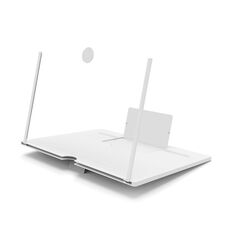Amplificatore per schermo del telefono pieghevole estraibile Lente d'ingrandimento HD anti-luce blu, Colore: 14 pollici-Bianco