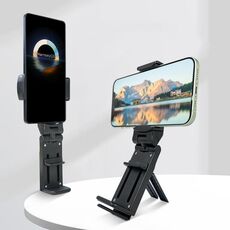 Supporto pigro per cellulare da viaggio pieghevole multifunzionale H2 Pro con rotazione a 360 gradi (nero)