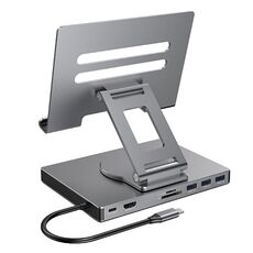Staffa per docking station di tipo C pieghevole multifunzionale per tablet Blueendless 4K/60Hz, specifiche: girevole 8 in 1