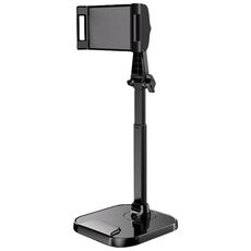 Supporto girevole a doppia posizione per telefono e tablet, base retrattile con peso, supporto da tavolo, specifiche: modello tablet nero