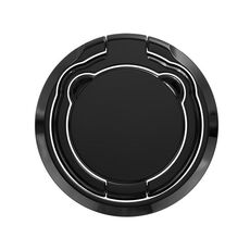Supporto universale per telefono cellulare pieghevole con anello da dito, rotazione a 360° (nero)