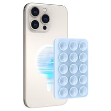 AhaStyle CY202 Supporto magnetico per telefono con ventosa Adesivo in silicone Specchio adesivo (azzurro)