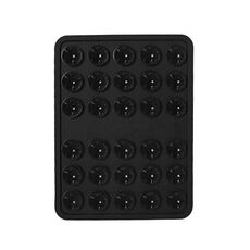 Supporto per cellulare con ventosa in silicone bifacciale e saldamente fissato (nero)