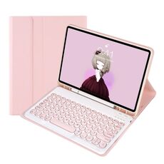 YT098B Candy Skindy Skin Selt Spazzatura TETTUA TASTANTE TASTANTE BUETOOTH Custodia per tastiera per iPad Air 4 10.9 2020 / Air 5 10.9 2022 (rosa)