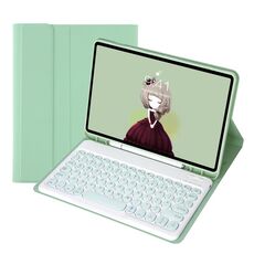 YT098B Candy Skindy Skin Selt Spazzatura TETTUA TASTANTE TASTANTE BUETOOTH Custodia per tastiera per iPad 4 10.9 2020 / AIR 5 10.9 2022 (verde chiaro)