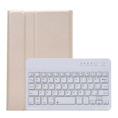Custodia in pelle Bluetooth Bluetooth A220 per Samsung Galaxy Tab A7 Lite 8.7 T220 / T225, con supporto ed elastico Funzione (oro)