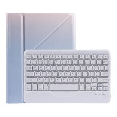 B07 B07 Bluetooth Bluetooth Custodia in pelle con supporto triangolare e slot per iPad 9.7 2018 e 2017 / Pro 9.7 / Air 2 (Purple Gradient)