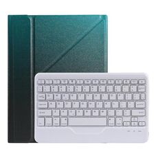 B09 Custodia in pelle con tastiera Bluetooth B09 con supporto a triangolo e slot a penna per iPad 10.2 2020 e 2019 / Pro 10.5 pollici / AIR 3 10.5 pollici (gradiente verde scuro)