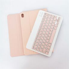 Per Lenovo Pad Tab P11 11 pollici TB-J606F LX110 Colore solido Staccabile Tasto quadrato Tastiera Bluetooth Custodia in pelle Bluetooth con supporto (rosa)