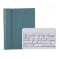 Custodia in pelle Bluetooth A06B Ultra-sottile Bluetooth con slot e supporto per penne per iPad Mini 6 (verde scuro)
