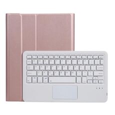 A102B-A Lambskin texture quadrato tastiera tastiera Bluetooth custodia in pelle con controllo touch per iPad Pro 10.5 pollici / 10.2 2021 e 2020 e 2019 / AIR 3 (oro rosa)