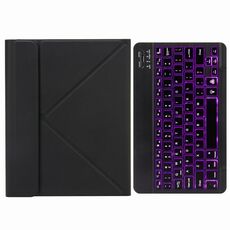 Custodia in pelle Bluetooth Bluetooth monocromatica H-109s con supporto posteriore a tre volte per iPad Pro 11 pollici 2021 e 2020 e 2018 / AIR 2020 10.9 (nero)
