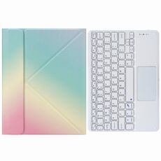 H-109C Touch Bluetooth Custodia in pelle con tastiera con supporto a tre volte per iPad Pro 11 pollici 2021 e 2020 e 2018 / AIR 2020 10.9 (arcobaleno)