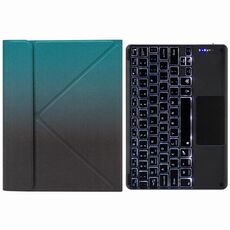 H-097CS Toccare la retroilluminazione della retroilluminazione della retroilluminazione della tastiera Bluetooth con il supporto posteriore a tre volte per iPad 9.7 2018 e 2017 (Dark Night Green)