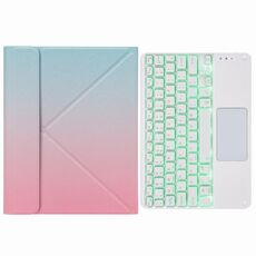 H-097CS Tastiera tastiera Bluetooth tastiera Bluetooth con supporto posteriore a tre volte per iPad 9.7 2018 e 2017 (rosa blu)