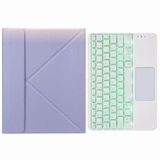 H-109CS Touch Retroilluminazione Bluetooth Tastiera Bluetooth Custodia in pelle con supporto a tre volte per iPad Pro 11 pollici 2021 e 2020 e 2018 / AIR 2020 10.9 (Purple)