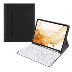 + X3 Custodia per la tastiera rotonda di colore della caramella universale Bluetooth (nero + bianco)