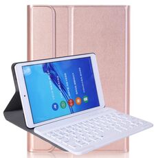 A0T8 per Huawei Matepad T8 8 pollici ABS Ultra-sottile Bluetooth Bluetooth Tensione PU Custodia protettiva in pelle PU con staffa (oro rosa)