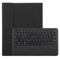 Per Samsung Galaxy Tab A9+ X210/X215/X215 A09B-A Custodia per tablet in pelle con tastiera Bluetooth touch TPU color caramello con portapenne (Nero)