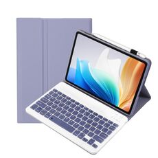 Per OPPO Pad Air2 11,4 pollici OP14 Custodia in pelle con tastiera Bluetooth ultrasottile staccabile in TPU (viola)