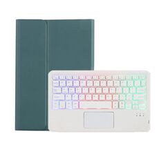 Per Xiaomi Pad 7 / 7 Pro 11.2 pollici A0N13-AS Custodia per tablet in pelle con tastiera Bluetooth retroilluminata staccabile ultrasottile con touchpad (verde scuro)