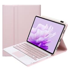 Per Honor Pad X9 / X8 Pro 11.5 AH15-A Custodia per tablet in pelle con tastiera Bluetooth staccabile ultrasottile con touchpad (rosa bianco)