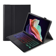 Per Huawei MatePad SE 10.4 AH13-AS Custodia per tablet in pelle con tastiera Bluetooth retroilluminata staccabile ultrasottile con touchpad (nero)