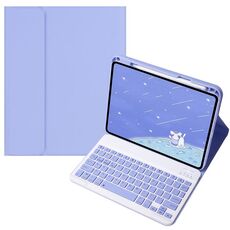 Per Infinix Xpad 11 pollici Candy Color Square Keys Bluetooth Keyboard Custodia in pelle (viola chiaro)