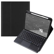 Per Infinix Xpad 11 pollici Candy Color Round Keys Bluetooth Tastiera Custodia in pelle con touchpad (nero)