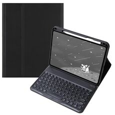 Per Infinix Xpad 11 pollici Candy Color Round Keys Bluetooth Keyboard Custodia in pelle (nero)