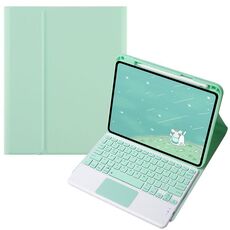 Per OPPO Pad 3 / Pad 2 Custodia in pelle con tastiera Bluetooth color caramella, tasti quadrati con touchpad (verde chiaro)