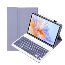 Per Honor Pad V9 AH27 Custodia per tablet in pelle con tastiera Bluetooth staccabile ultrasottile (bianco lavanda)