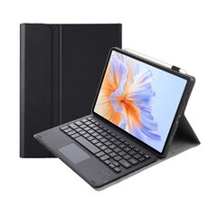 Per Honor Pad V9 AH27-A Custodia per tablet in pelle con tastiera Bluetooth staccabile ultrasottile con touchpad (nero)