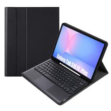 Custodia in pelle per tablet Samsung Galaxy Tab S10 FE+ A820B-A con tastiera Bluetooth staccabile e touchpad (nera)