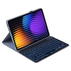 Custodia in pelle per tablet Xiaomi Pad 7 / Pad 7 Pro 11.2 PXD-MI7 con tastiera retroilluminata (viola scuro)