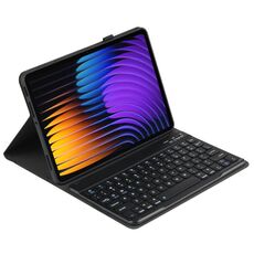 Custodia in pelle per tablet con tastiera Bluetooth per Xiaomi Pad 7 / Pad 7 Pro 11.2 PX-MI7 Voltage (nera)