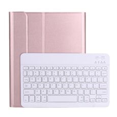 A098B Custodia protettiva per tastiera Bluetooth ultrasottile rimovibile in TPU per iPad Air 4 da 10,9 pollici (2020), con supporto e slot per penna (oro rosa)