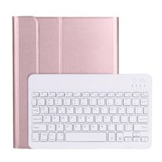 A098BS Custodia protettiva per tastiera Bluetooth retroilluminata rimovibile ultra sottile per iPad Air 4 da 10,9 pollici (2020), con supporto e slot per penna (oro rosa)