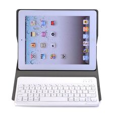 A02 per iPad 4/3/2 Custodia universale ultrasottile in ABS orizzontale + tastiera Bluetooth (oro rosa)