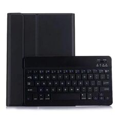 Tastiera Bluetooth rimovibile + custodia in pelle a ribaltamento orizzontale con supporto per iPad Pro 9,7 pollici, iPad Air, iPad Air 2, iPad 9,7 pollici (2017), iPad 9,7 pollici (2018) (nero)