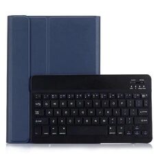 Tastiera Bluetooth staccabile + custodia in pelle a ribaltamento orizzontale con supporto per iPad Pro 9.7 pollici, iPad Air, iPad Air 2, iPad 9.7 pollici (2017), iPad 9.7 pollici (2018) (blu)