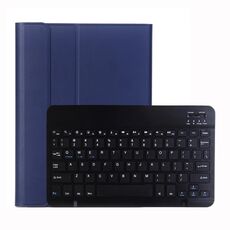 A102 per iPad Custodia in pelle con tastiera Bluetooth rimovibile ultrasottile da 10,2 pollici con funzione di supporto (blu scuro)