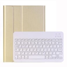 A102 Per iPad Custodia in pelle con tastiera Bluetooth rimovibile ultrasottile da 10,2 pollici con funzione di supporto (oro)