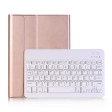 A09 Bluetooth 3.0 Custodia in pelle per tastiera Bluetooth rimovibile ABS ultrasottile per iPad Air / Pro da 10,5 pollici (2019), con supporto (oro rosa)