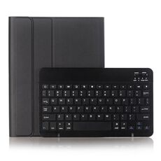 A09B Custodia in pelle con tastiera Bluetooth rimovibile ABS Bluetooth 3.0 ultrasottile per iPad Air / Pro da 10,5 pollici (2019), con slot per penna e supporto (nero)